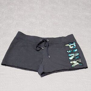 NWT! Victoria's Secret PINK shorts with Green Fern Tropical Palm Leaves Size: M